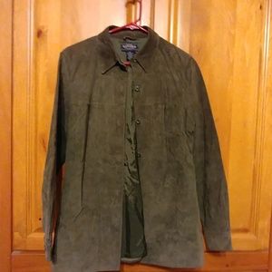 Forest green leather jacket